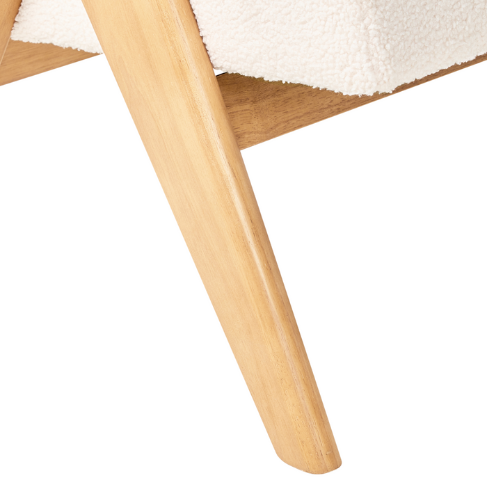 Beliani - TAMRE - Tweezitsbank - Gebroken wit|Lichtbruin - Bouclé