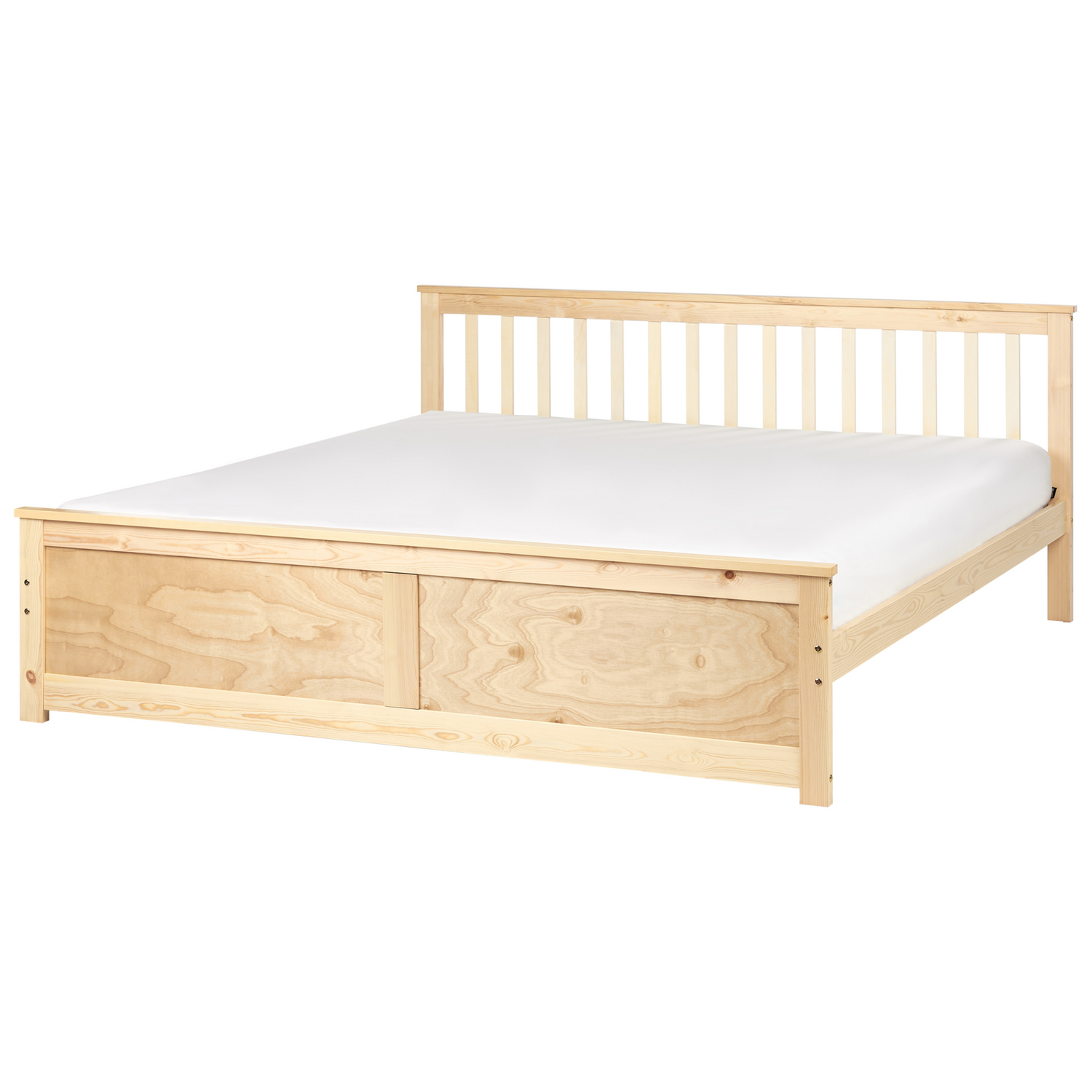 Beliani-OLENDON-Tweepersoonsbed-Lichtbruin-180 x 200 cm-Dennenhout