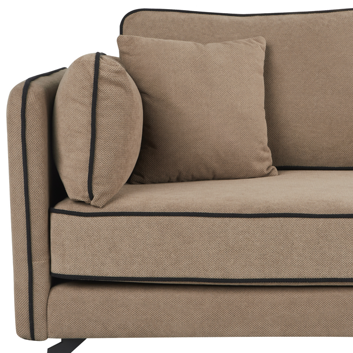 Beliani - ALTAN - Hoekbank - Lichtbruin - Linkerzijde - Polyester