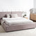 Beliani - LINARDS - Tweepersoonsbed - Lichtbruin - 160 x 200 cm - Stof