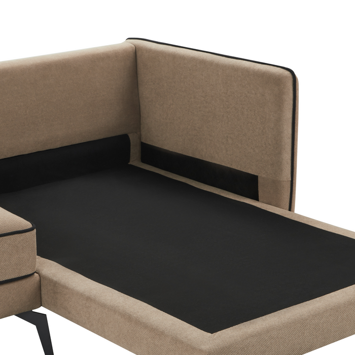 Beliani - ALTAN - Hoekbank - Lichtbruin - Linkerzijde - Polyester