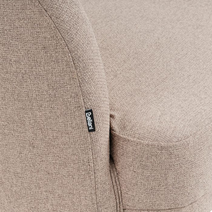 Beliani - TANLAY - Chaise longue - Lichtbruin - Polyester