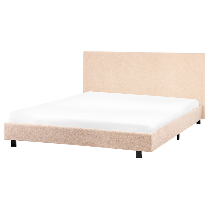 Beliani - ALBI - Tweepersoonsbed - Grijs - 160 x 200 cm - Polyester