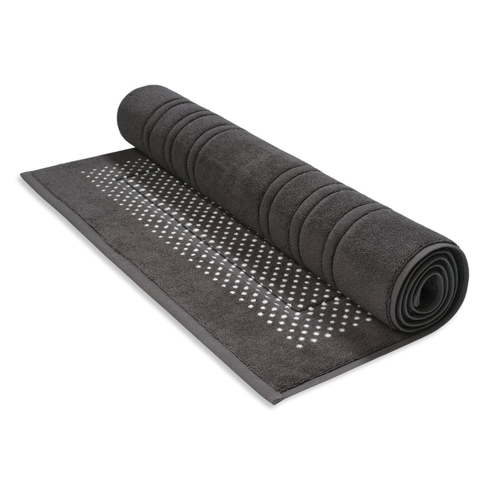 Houston Badmat Dark Grey | 70 x 140 cm | Grijs | Katoen