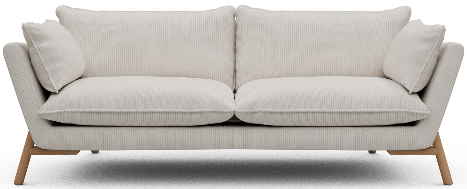 Kragelund Hasle 3-zits Bank Ivory Corduroy | Eiken