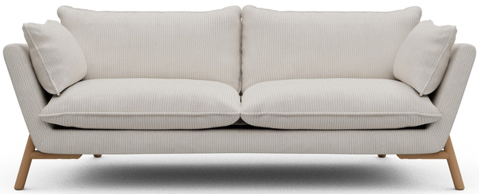 Kragelund Hasle 3-zits Bank Ivory Corduroy | Eiken