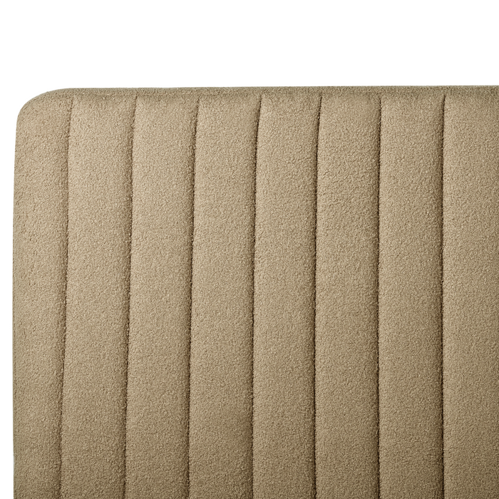 Beliani - LUNAN - Tweepersoonsbed - Taupe - 180 x 200 cm - Bouclé