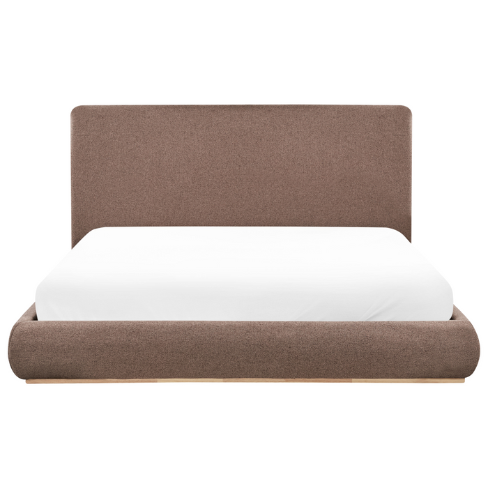 Beliani-CAMPAGNE-Bed met opbergruimte-Bruin-180 x 200 cm-Polyester