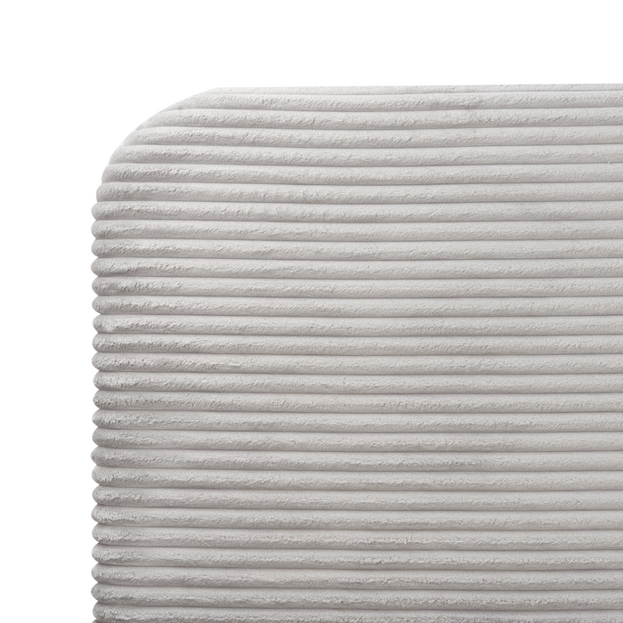 Beliani-FLAYAT -Tweepersoonsbed-Lichtgrijs-180 x 200 cm-Corduroy