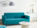 Beliani - ABERDEEN - Driezitsbank - Zeeblauw - Fluweel