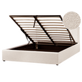 Beliani-MONTLAUR-Bed met opbergruimte-Beige-160 x 200 cm-Bouclé
