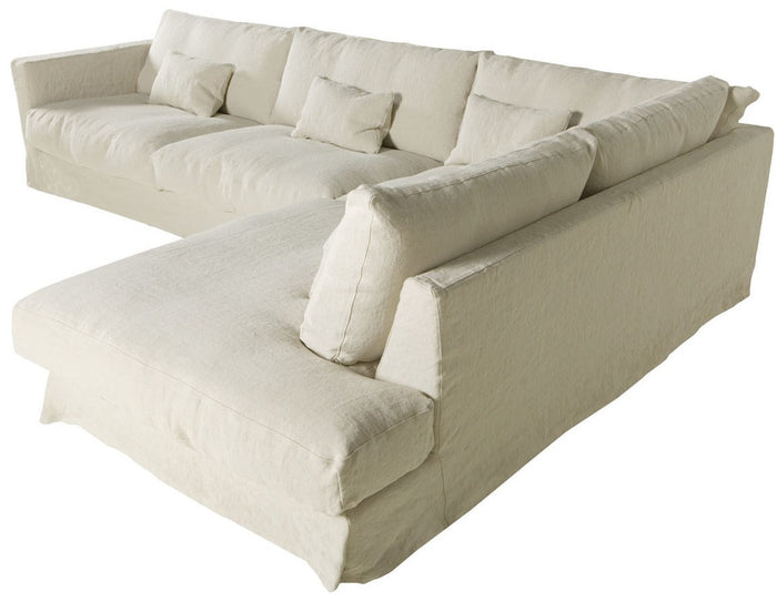 Sits Heaven 3-Zits Bank + Divan Linen Natural Rechts