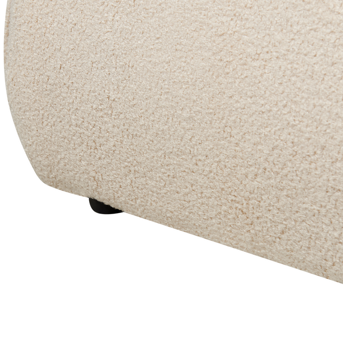 Beliani - VINAY - Tweepersoonsbed - Lichtbeige - 180 x 200 cm - Bouclé