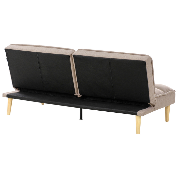 Beliani - SILJAN - Slaapbank 3-zits - Lichtbruin - Polyester