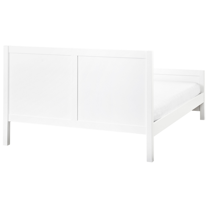 Beliani-CHAMPAGNAT-Tweepersoonsbed-Wit-140 x 200 cm-Rubberhout