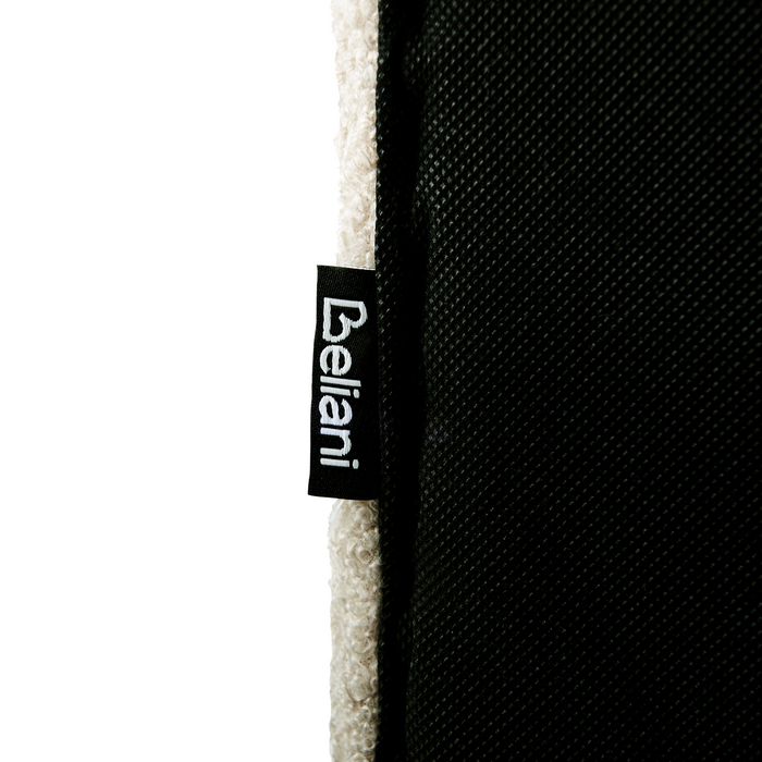 Beliani - LUNAN - Tweepersoonsbed - Beige - 160 x 200 cm - Bouclé