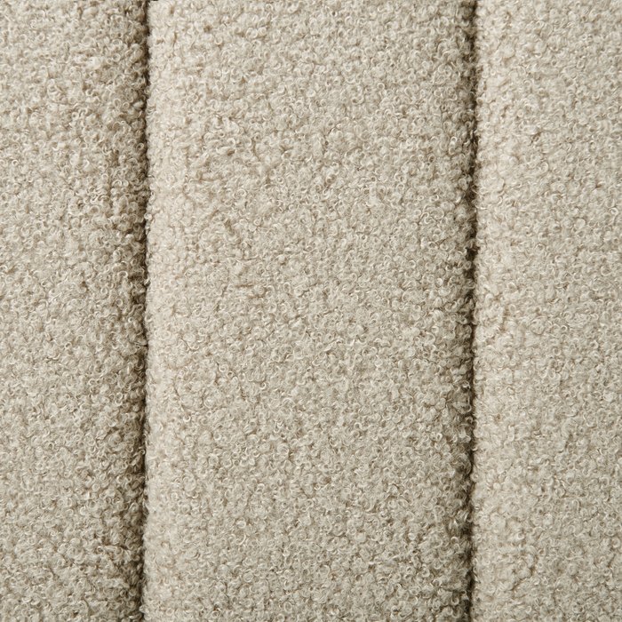 Beliani - LUNAN - Tweepersoonsbed - Beige - 160 x 200 cm - Bouclé