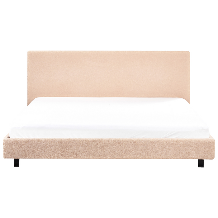 Beliani - ALBI - Tweepersoonsbed - Beige - 180 x 200 cm - Bouclé