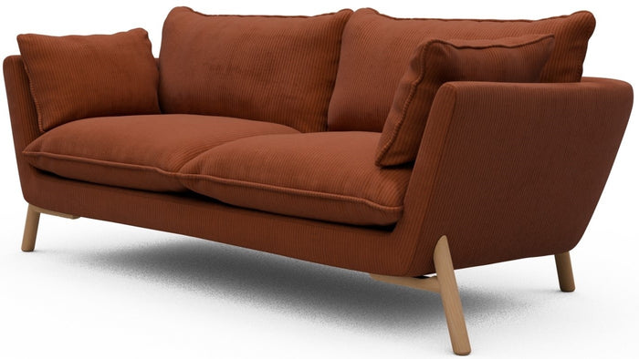 Kragelund Hasle 2-zits Bank Oranje Corduroy | Eiken