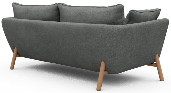 Kragelund Hasle 2-zits Bank Grijs Bouclé | Eiken