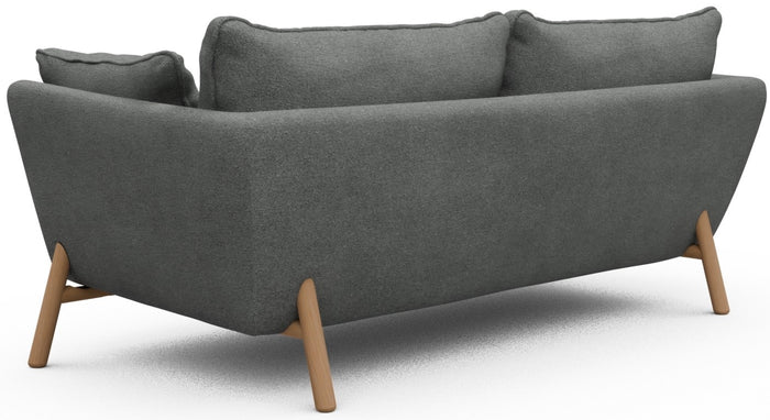 Kragelund Hasle 2-zits Bank Grijs Bouclé | Eiken
