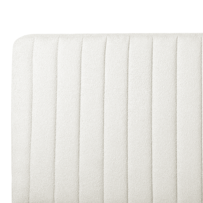 Beliani-LUNAN-Tweepersoonsbed-Gebroken wit-180 x 200 cm-Bouclé