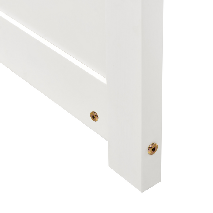 Beliani - OLENDON - Eenpersoonsbed - Wit - 90 x 200 cm - Dennenhout