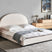 Beliani-VAUCLUSE-Tweepersoonsbed-Gebroken wit-160 x 200 cm-Bouclé