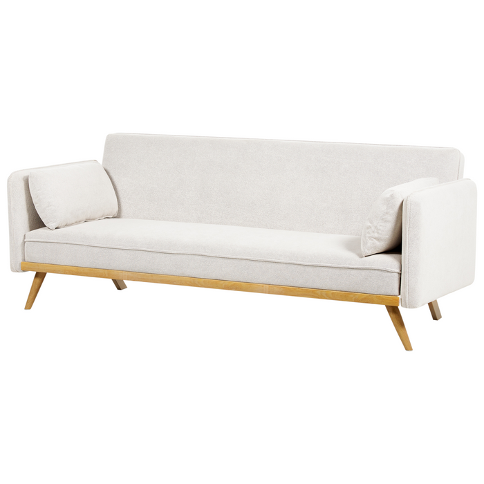 Beliani - ASAA - Slaapbank - Off-white - Polyester