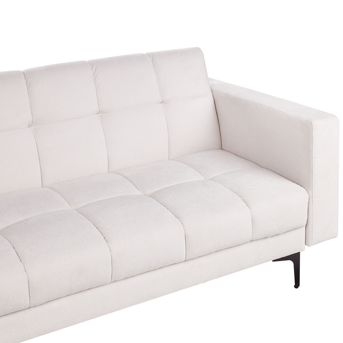 Beliani - ALNES - Hoekbank - Gebroken wit - Linkszijdig - Polyester