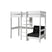 LUCEVI - Pino Mezzanine bed + Slaapfauteuil + Matras - Wit - 90x200 cm