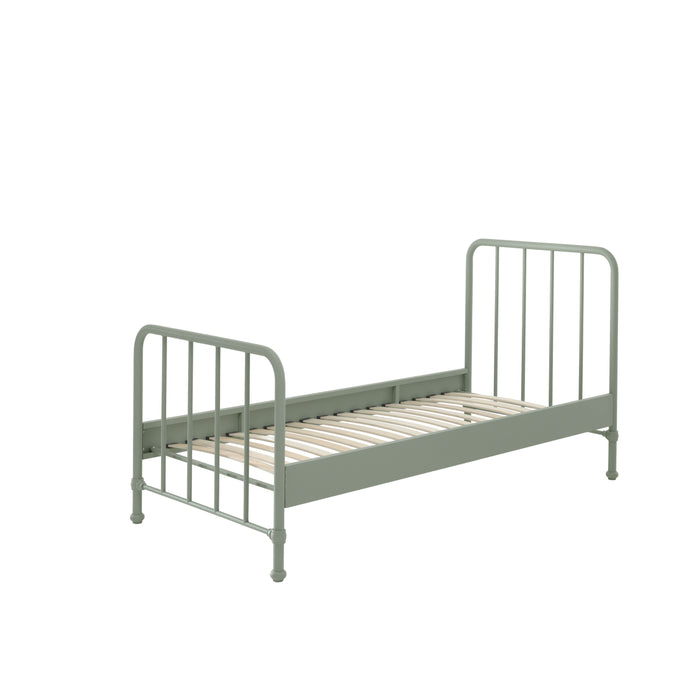 LUCEVI - Bronxx bed + Nachtkastje - Olive Green - 90x200 cm