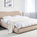 Beliani-BLAGNAC-Bed met opbergruimte-Beige-180 x 200 cm-Bouclé