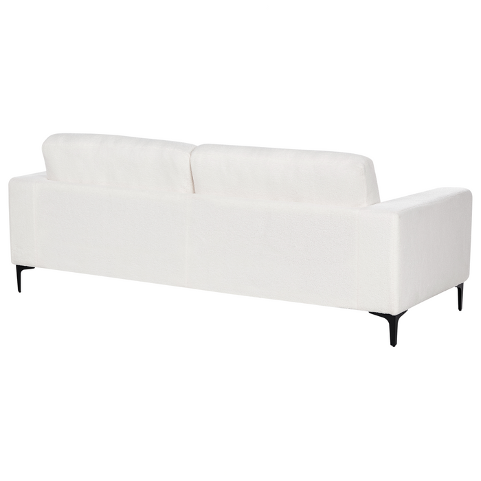 Beliani - VADSTENA - Driezitsbank - Gebroken wit - Bouclé