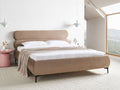 Beliani - LESSAY - Tweepersoonsbed - Taupe - 180 x 200 cm - Fluweel