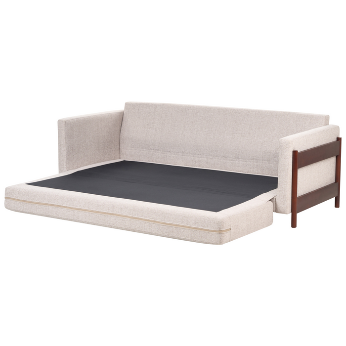 Beliani - ORSA - Slaapbank - Lichtbruin - Polyester