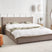 Beliani - LESTRE - Tweepersoonsbed - Taupe - 160 x 200 cm - Linnen