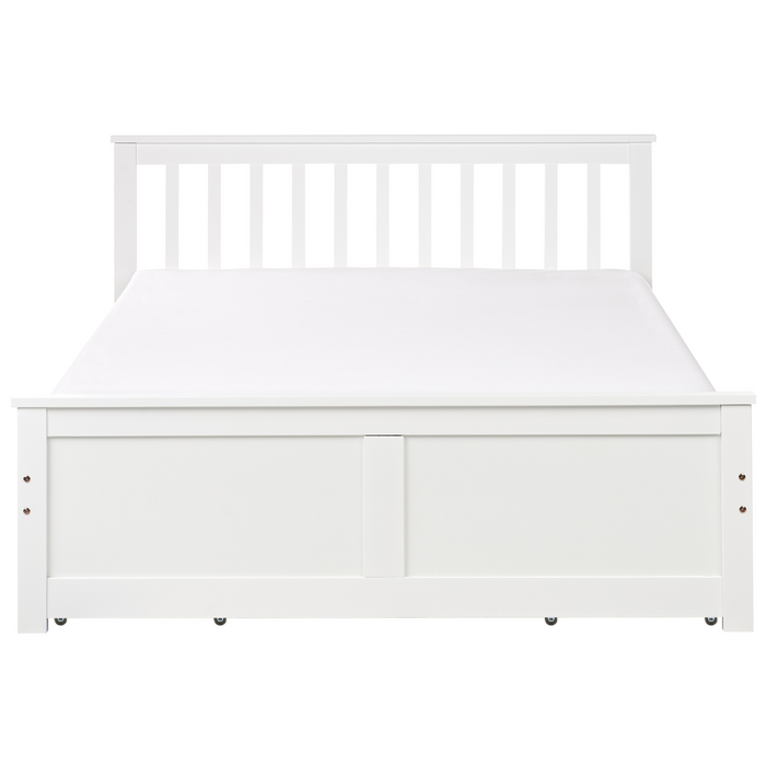 Beliani - OLENDON - Bed met 4 lades - Wit - 140 x 200 cm - Dennenhout
