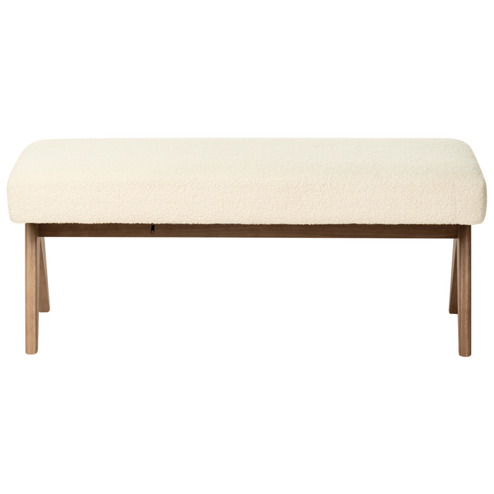 Beliani - TAMRE - Bankenset - Gebroken wit|Donkerbruin - Bouclé