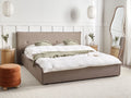 Beliani - LESTRE - Tweepersoonsbed - Taupe - 180 x 200 cm - Linnen