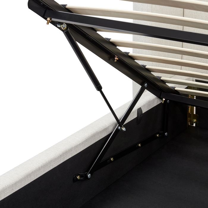 Beliani - MONESTIER - Tweepersoonsbed - Wit - 180 x 200 cm - Polyester