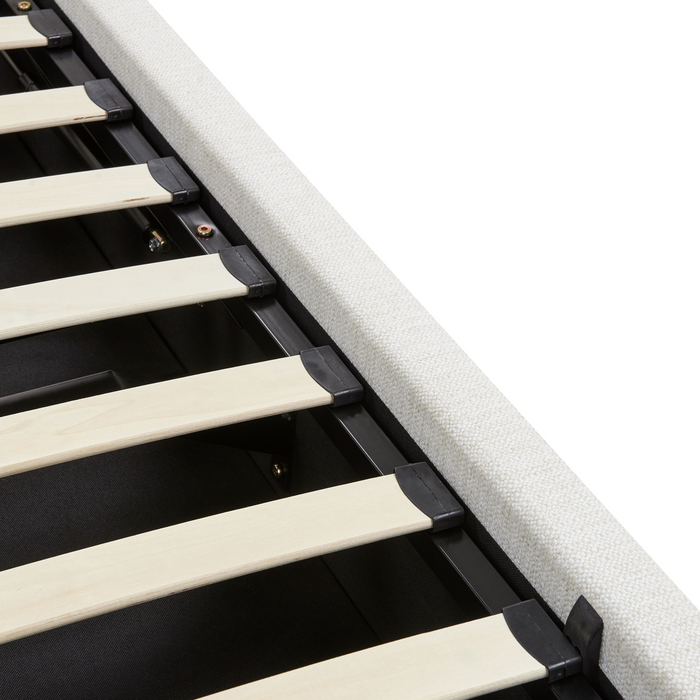 Beliani - MONESTIER - Tweepersoonsbed - Wit - 180 x 200 cm - Polyester