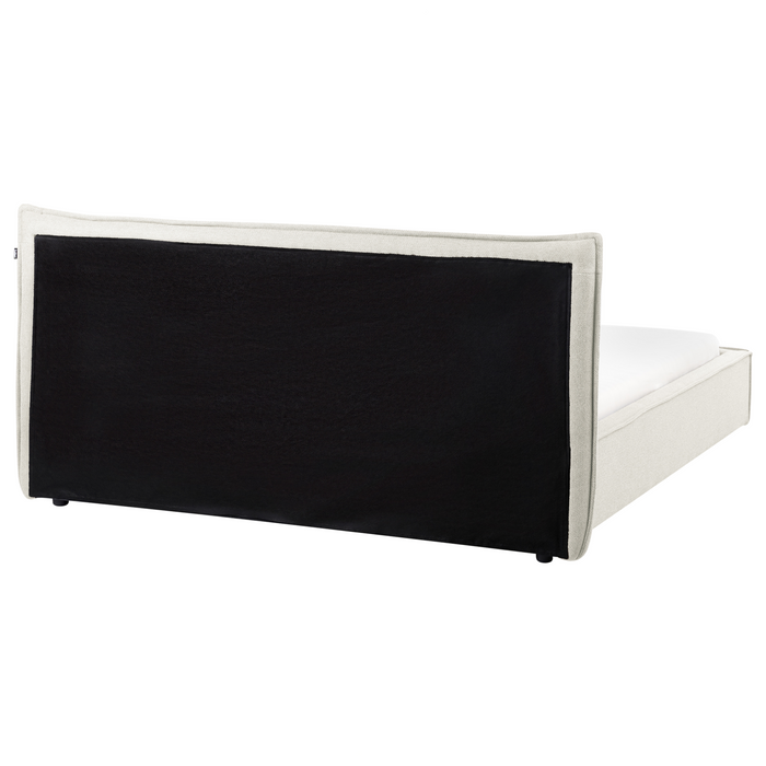 Beliani-LESTRE-Tweepersoonsbed-Gebroken wit-160 x 200 cm-Linnen