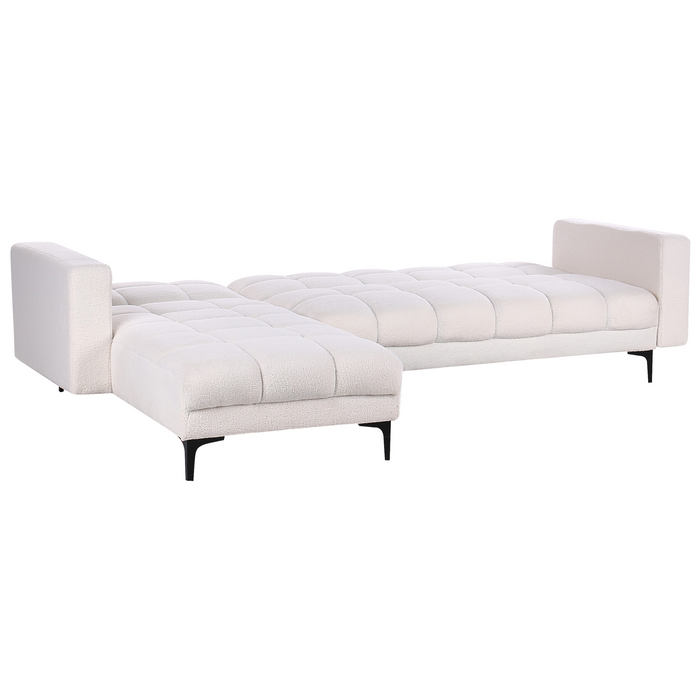 Beliani - ALNES - Hoekbank - Wit - Rechtszijdig - Polyester