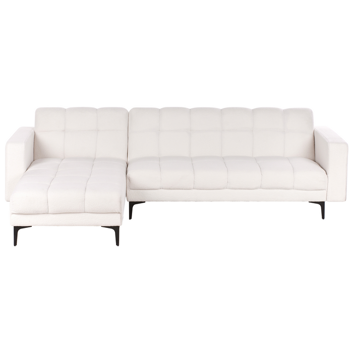 Beliani - ALNES - Hoekbank - Wit - Rechtszijdig - Polyester