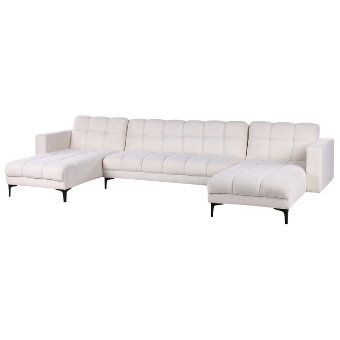 Beliani - ALNES - Hoekbank u-vorm - Wit - Polyester