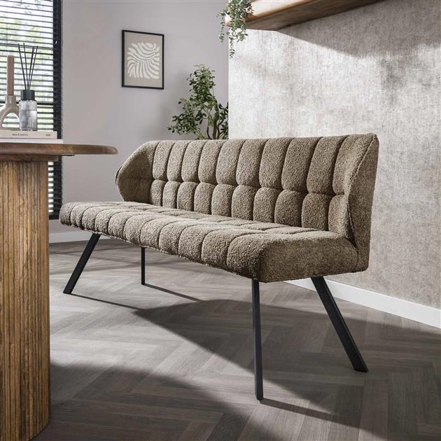 Hoyz Collection - Eetkamerbank Raster - Boucle Taupe