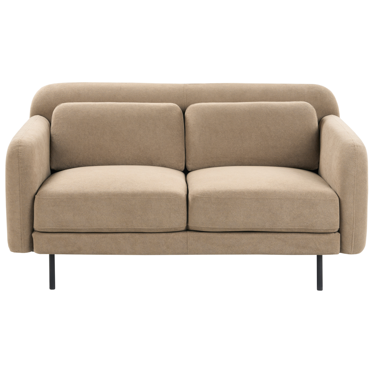 Beliani - LILAND - Tweezitsbank - Lichtbruin - Polyester