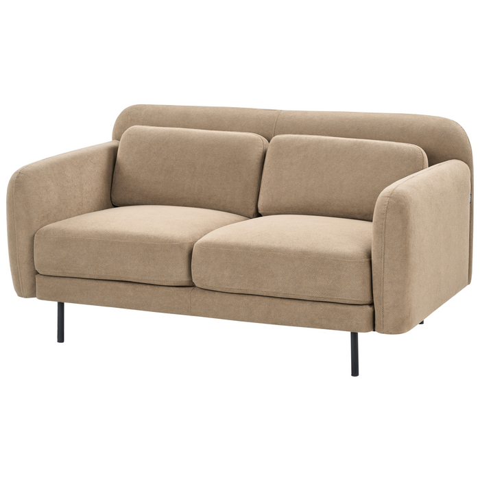 Beliani - LILAND - Tweezitsbank - Lichtbruin - Polyester