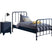 LUCEVI - Bronxx bed + Nachtkastje - Blue Denim - 90x200 cm